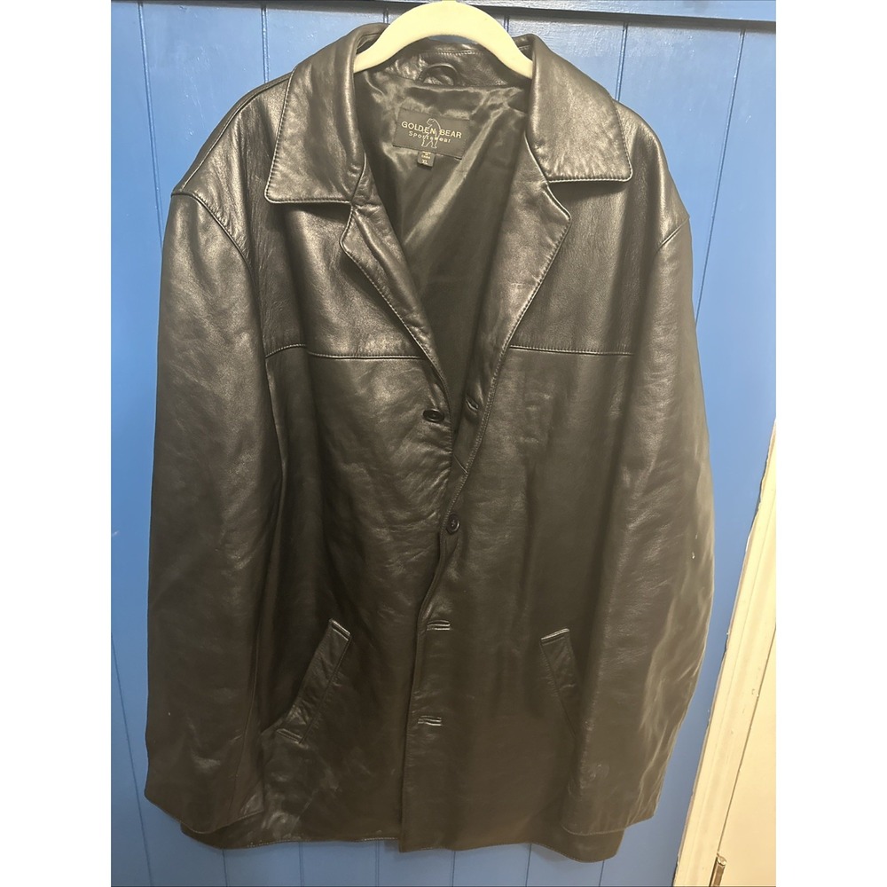 Golden‎ Bear sports wear Mens leather jacket size XL
